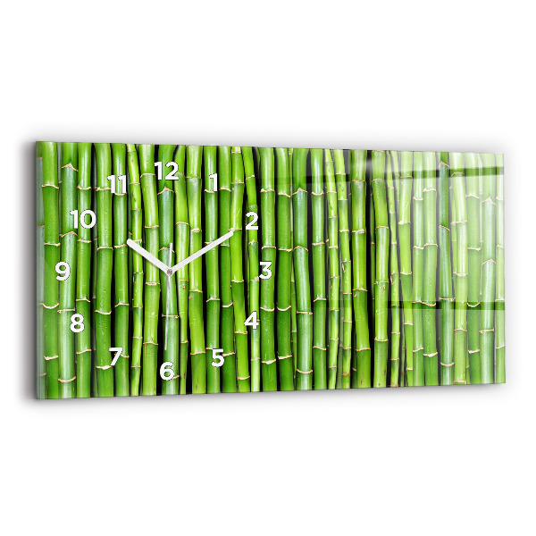 Horizontal wall clock Asian Bamboo