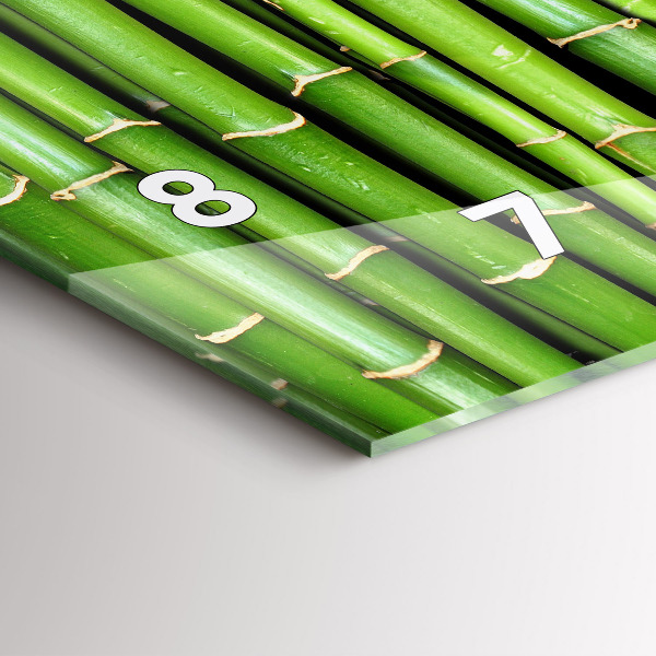 Horizontal wall clock Asian Bamboo