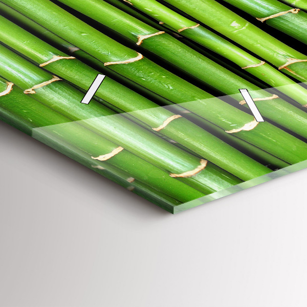 Horizontal wall clock Asian Bamboo