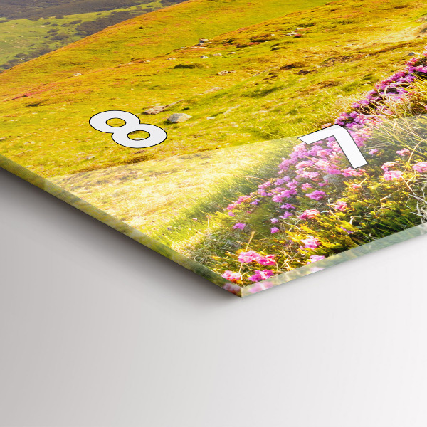 Horizontal wall clock Mountain landscape