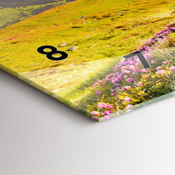 Horizontal wall clock Mountain landscape