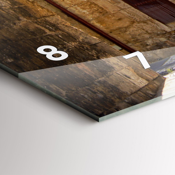 Horizontal wall clock Picturesque street of Rhodes