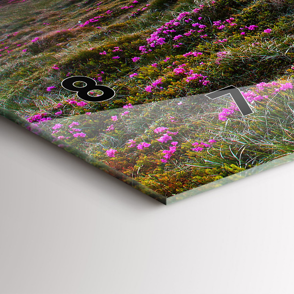 Horizontal wall clock Sunrise flowers