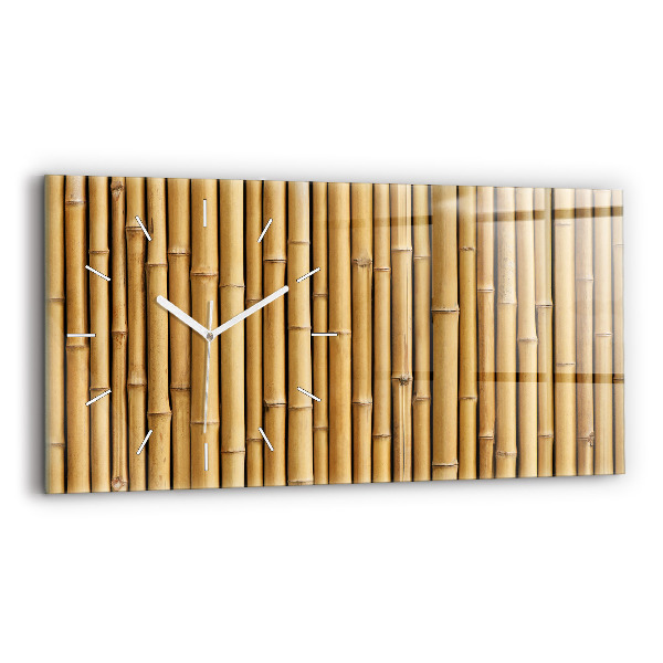 Horizontal wall clock Bamboo sticks