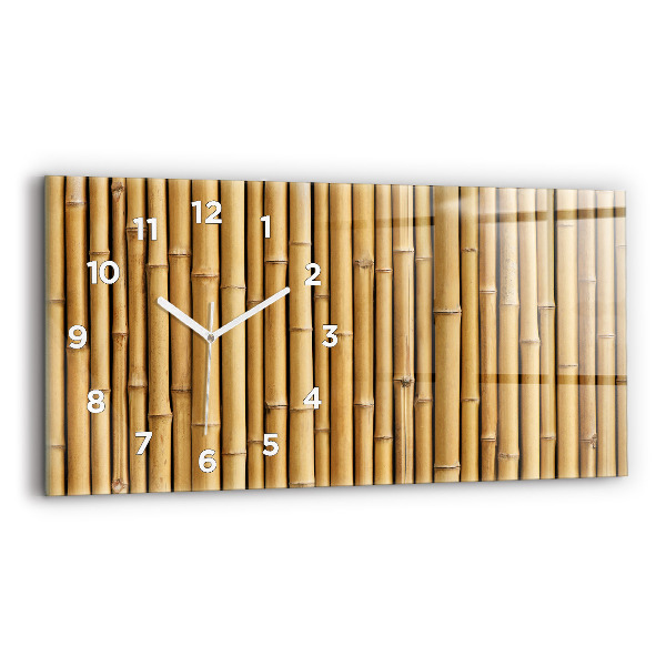 Horizontal wall clock Bamboo sticks