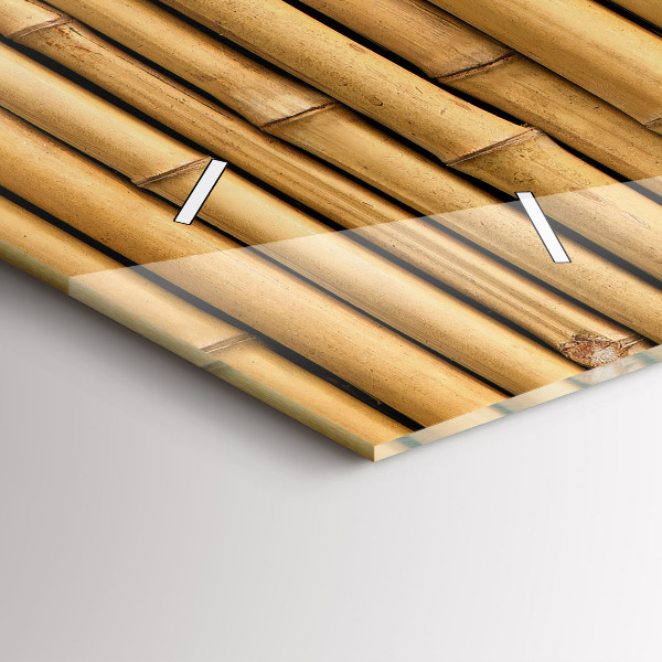 Horizontal wall clock Bamboo sticks