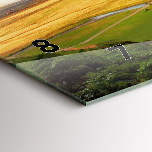 Horizontal wall clock Waterfall in Iceland