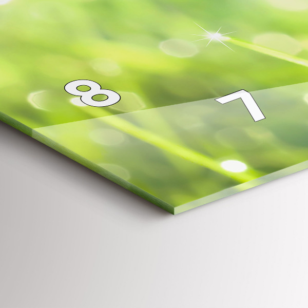 Horizontal wall clock Green grass