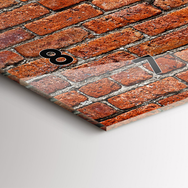 Horizontal wall clock Old brick wall