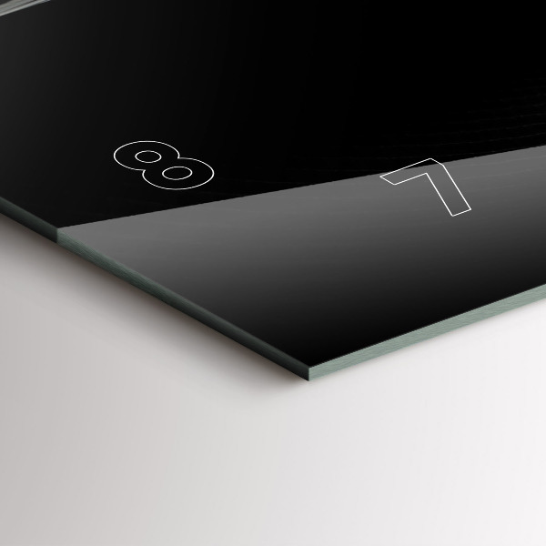 Horizontal wall clock Abstract smoke