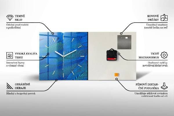 Horizontal wall clock Manhattan and Taxis