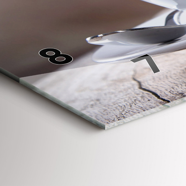 Horizontal wall clock A cup of coffee