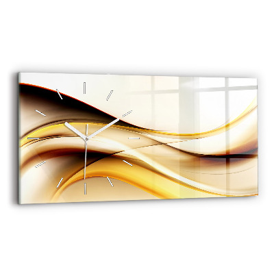 Horizontal wall clock Abstract wave