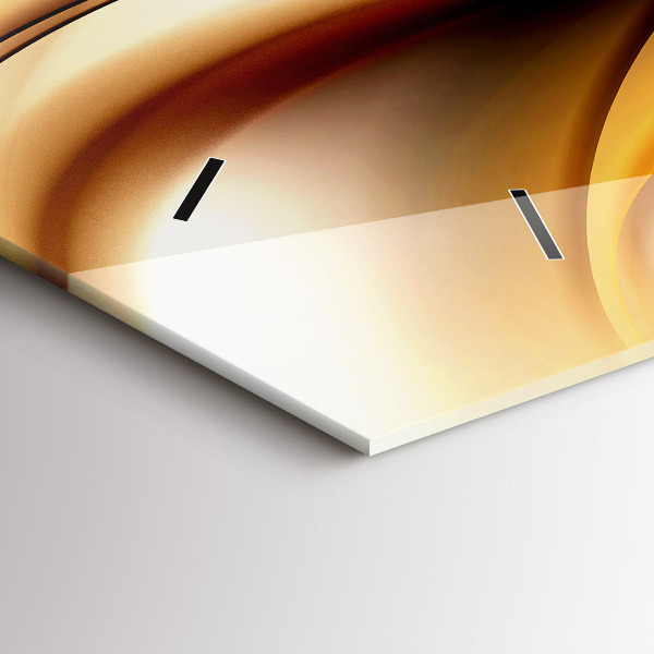 Horizontal wall clock Abstract wave