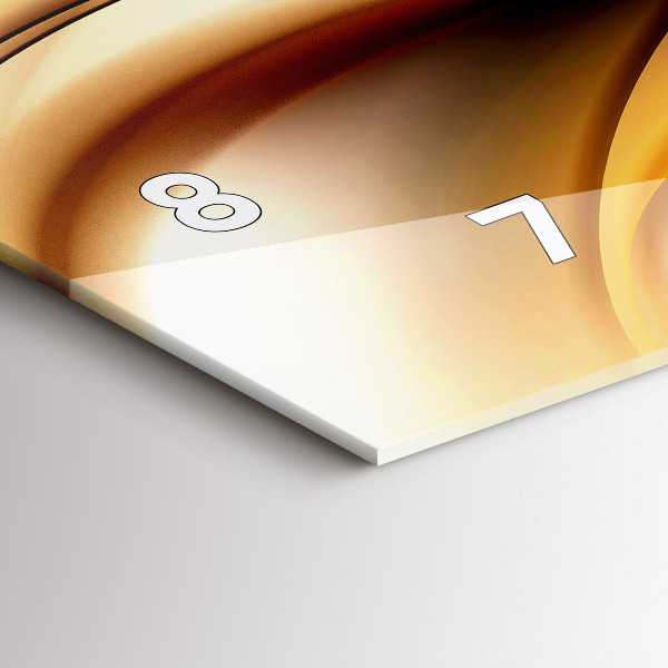 Horizontal wall clock Abstract wave