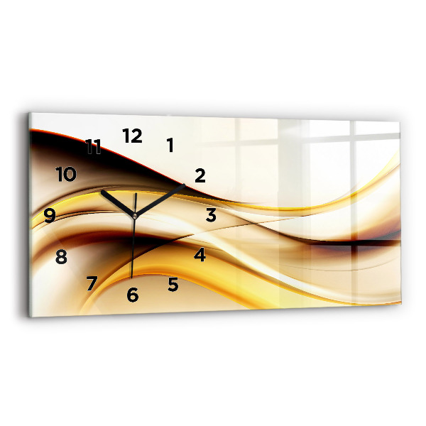 Horizontal wall clock Abstract wave