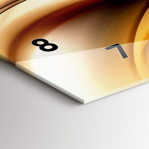 Horizontal wall clock Abstract wave