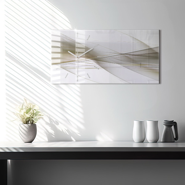 Horizontal wall clock Bright abstraction