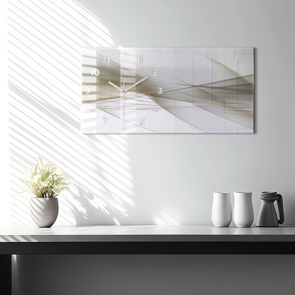 Horizontal wall clock Bright abstraction