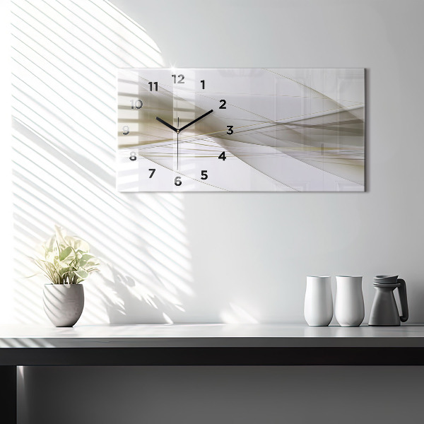 Horizontal wall clock Bright abstraction