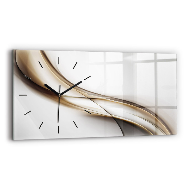 Horizontal wall clock Abstract lines