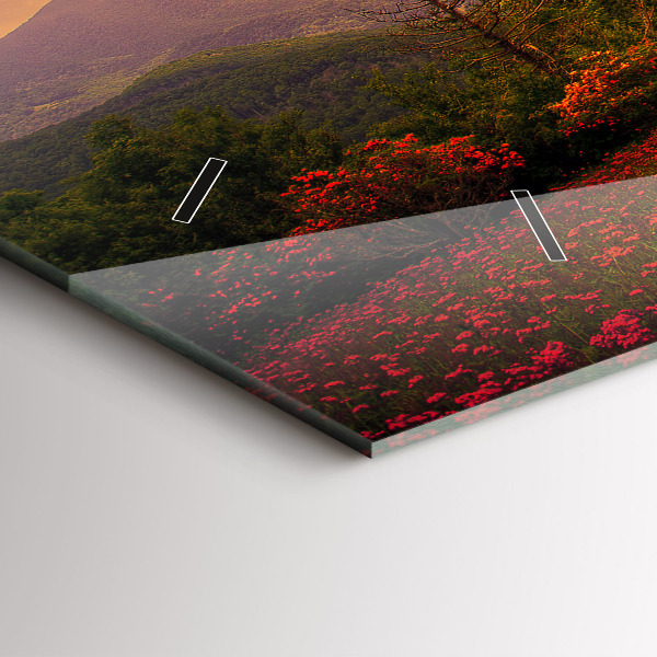 Horizontal wall clock Love Heart Tree