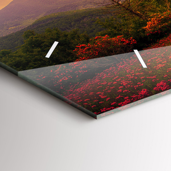 Horizontal wall clock Love Heart Tree