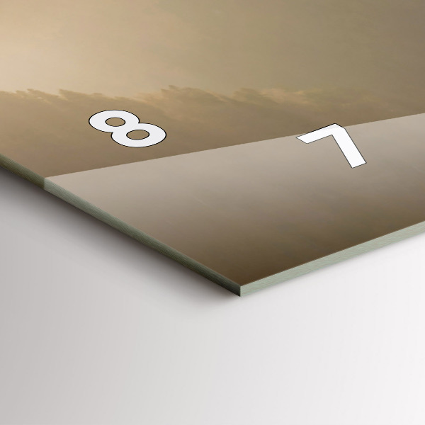 Horizontal wall clock A tree in the mountains