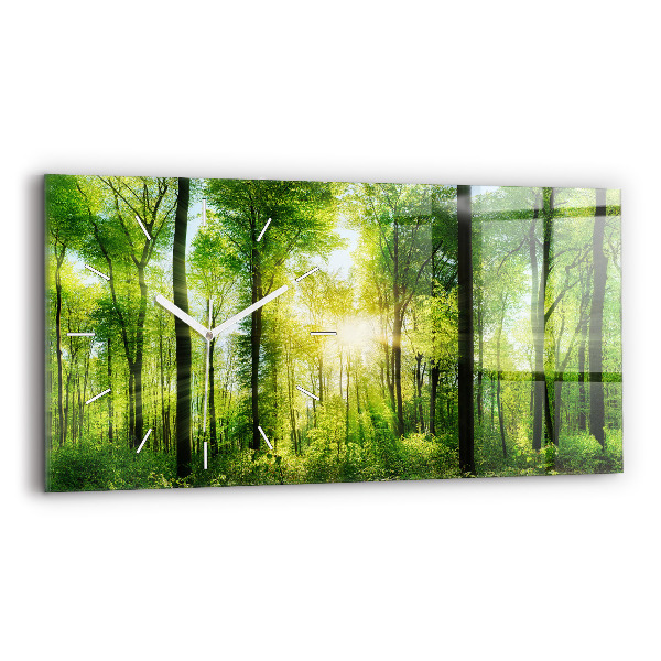 Horizontal wall clock Nature forest trees