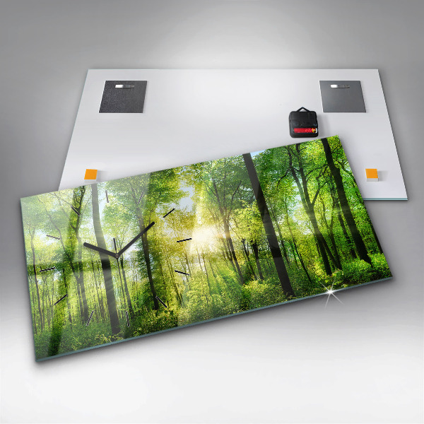 Horizontal wall clock Nature forest trees