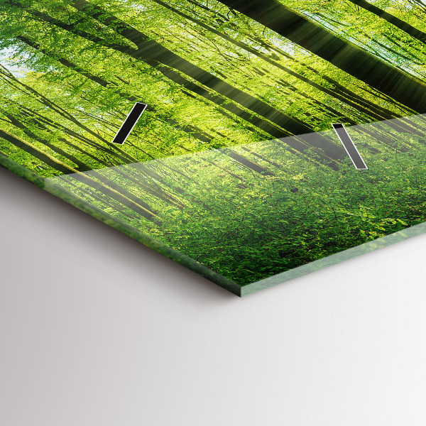 Horizontal wall clock Nature forest trees