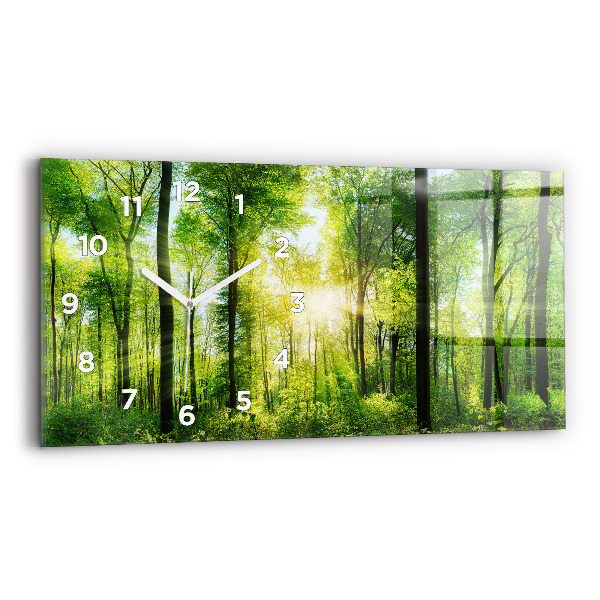 Horizontal wall clock Nature forest trees