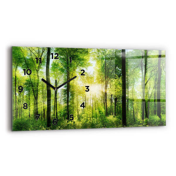 Horizontal wall clock Nature forest trees