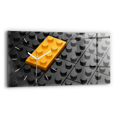 Horizontal wall clock Toy blocks