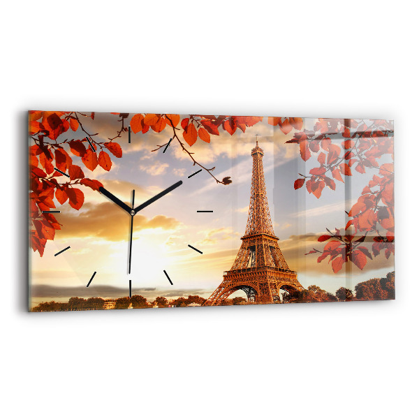 Horizontal wall clock Eiffel Tower