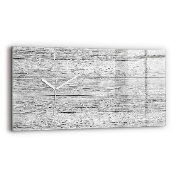 Horizontal wall clock Wooden panels