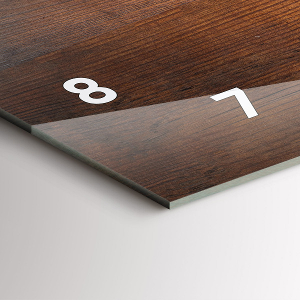 Horizontal wall clock Old wood