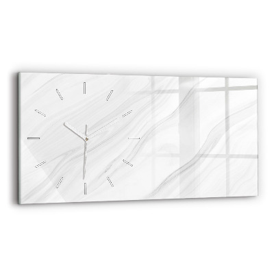 Horizontal wall clock Decorative marble