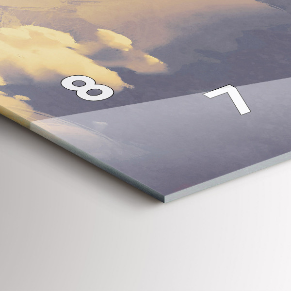 Horizontal wall clock Paper ships