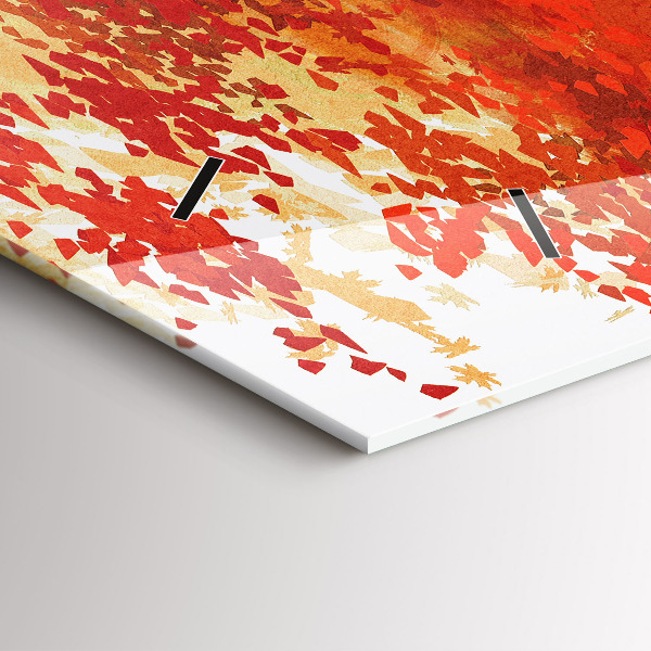 Horizontal wall clock Bride in autumn