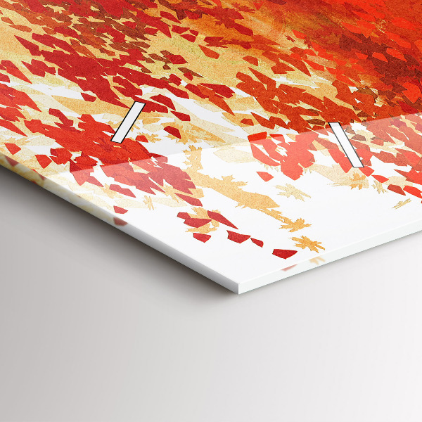 Horizontal wall clock Bride in autumn