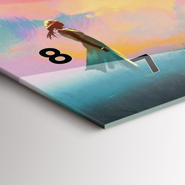 Horizontal wall clock Platonic love