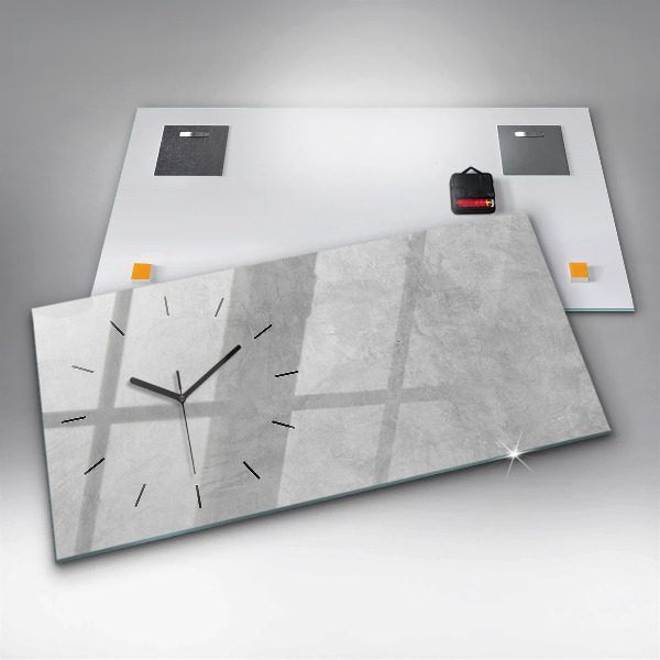 Horizontal wall clock Stone wall