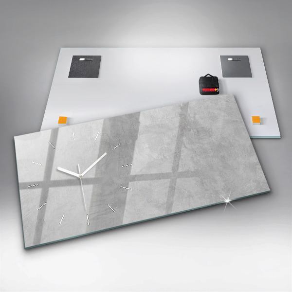 Horizontal wall clock Stone wall