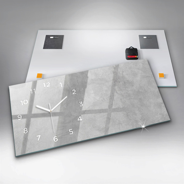 Horizontal wall clock Stone wall