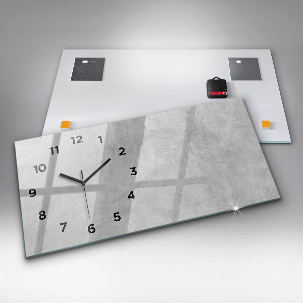 Horizontal wall clock Stone wall