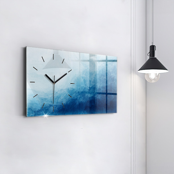 Horizontal wall clock Abstraction water