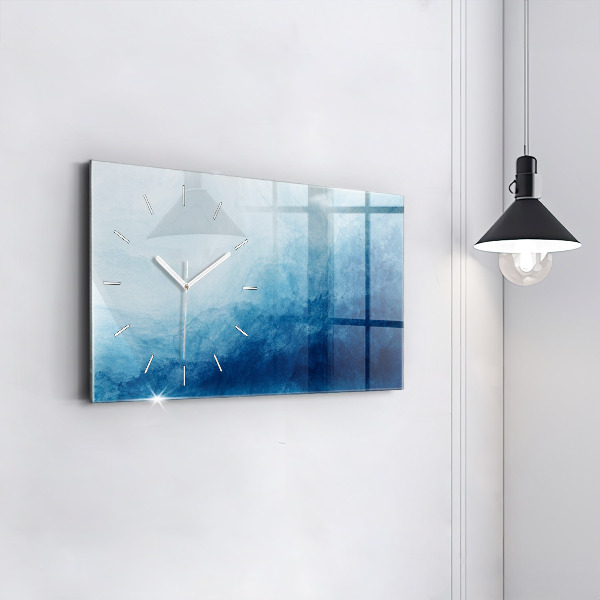 Horizontal wall clock Abstraction water