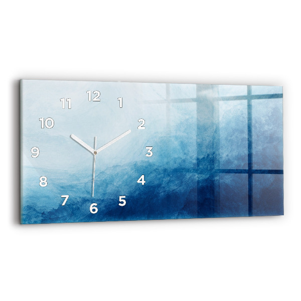 Horizontal wall clock Abstraction water