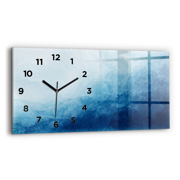 Horizontal wall clock Abstraction water